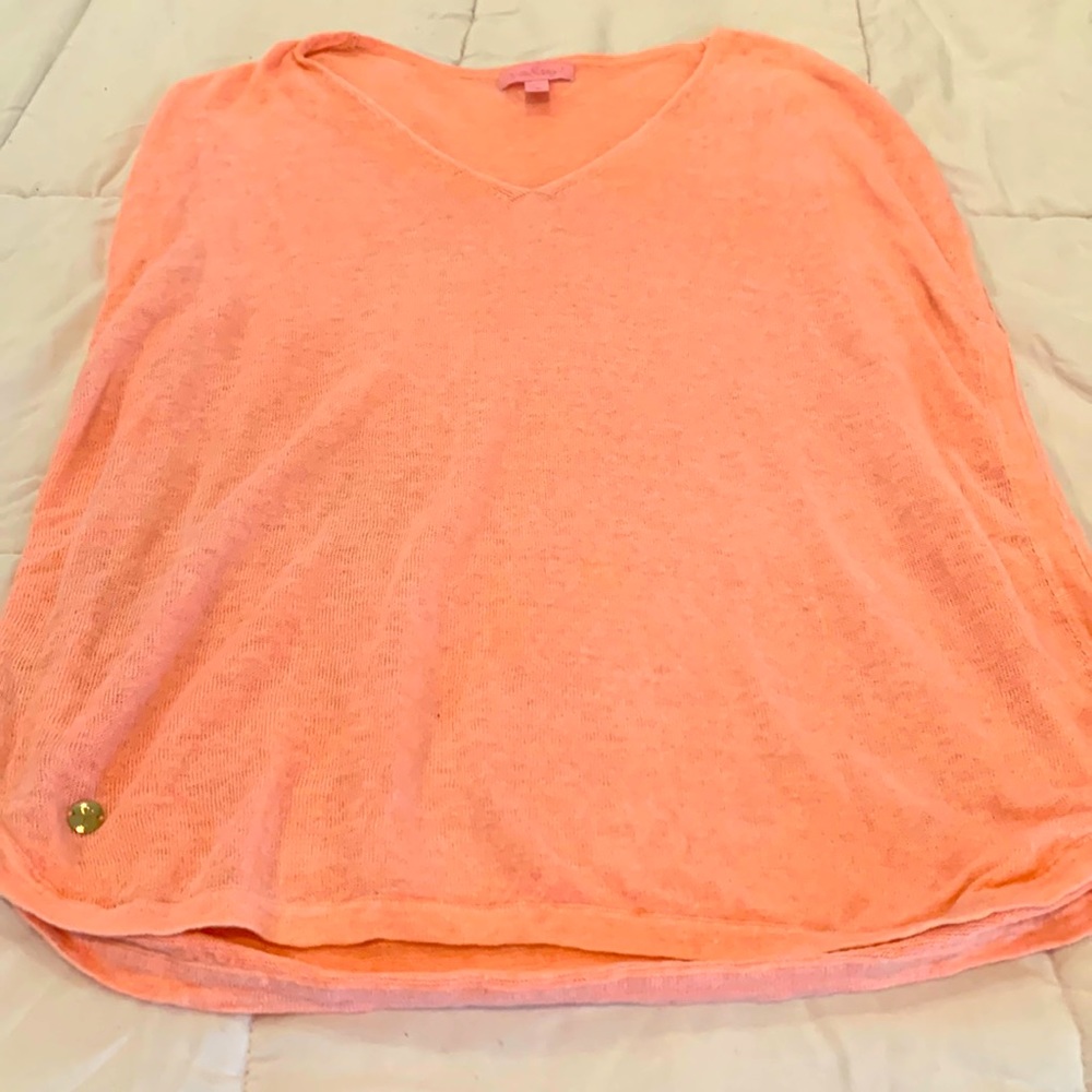 Lilly Pulitzer peach sleeveless sweater